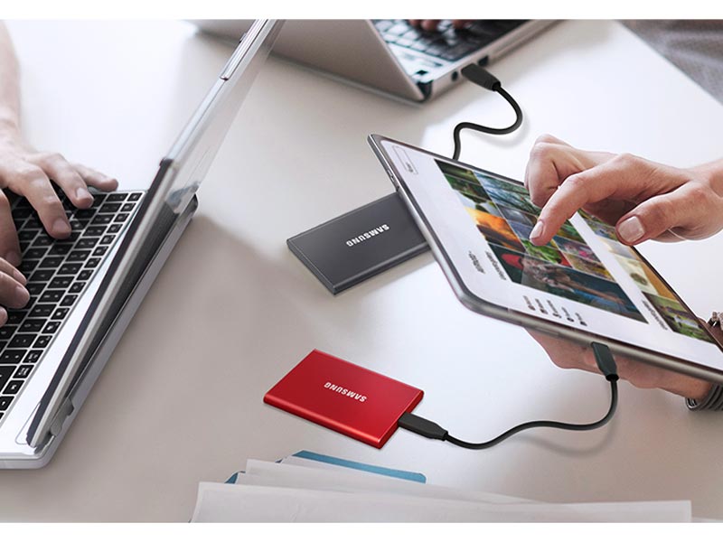 Samsung T7 500GB Portable SSD USB 3.2 Up to 1050MB/s Grey