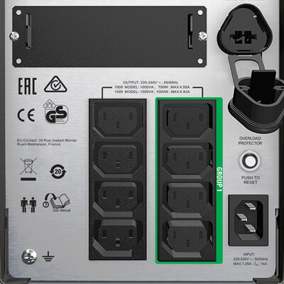 APC Smart-UPS Line Interactive 1500VA / 1000w SmartConnect Port + SmartSlot AVR & LCD