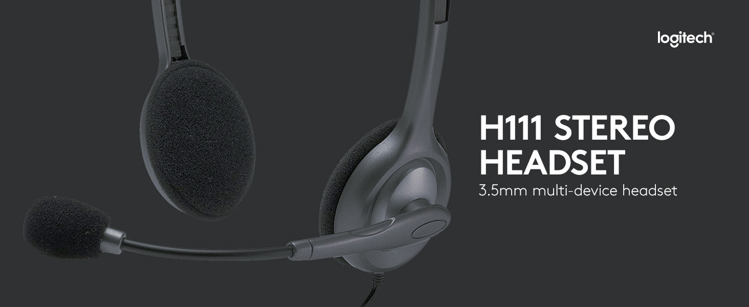 Logitech H111 Stereo Headset - Noise-cancelling