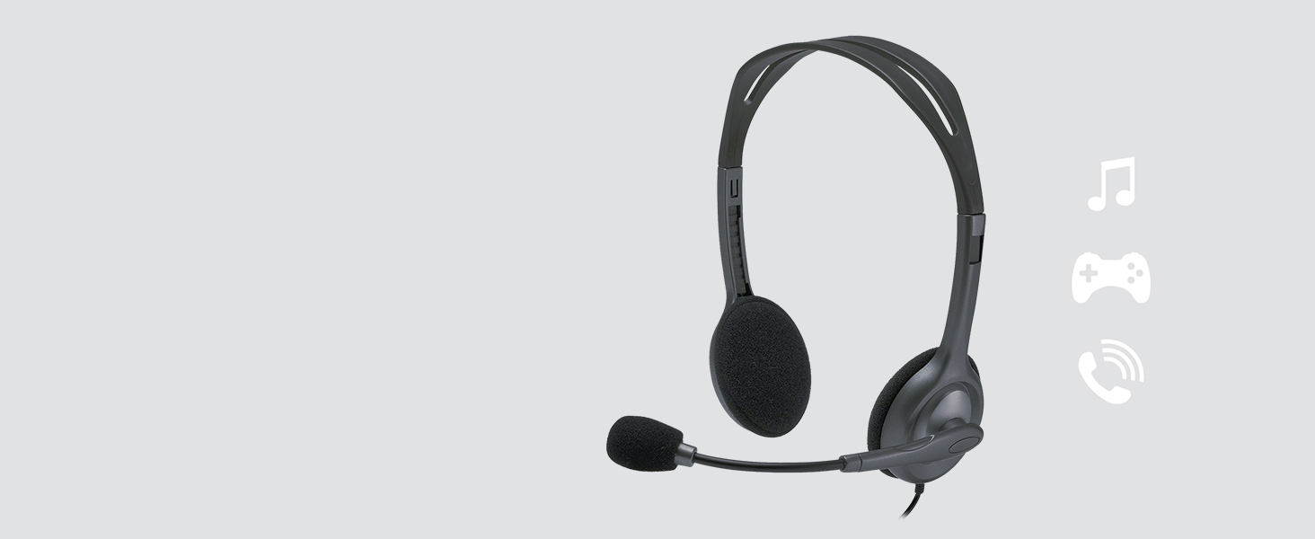 Logitech H111 Stereo Headset - Noise-cancelling