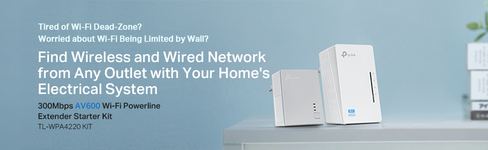 TP-Link TL-WPA4220KIT AV600 Powerline Extender Kit