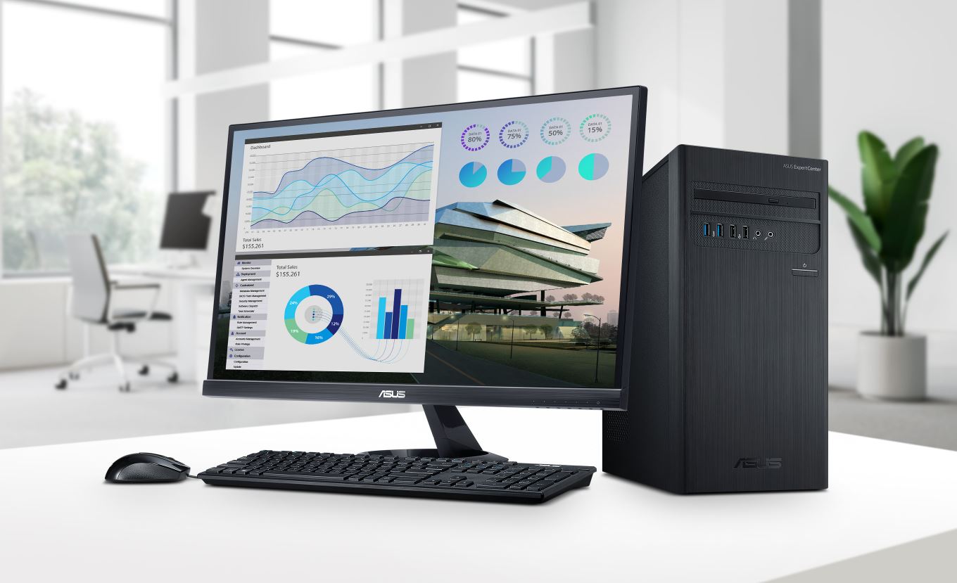 Asus Expert Center D3 Tower D300TA 10Gen Intel Core i7 Desktop - Black