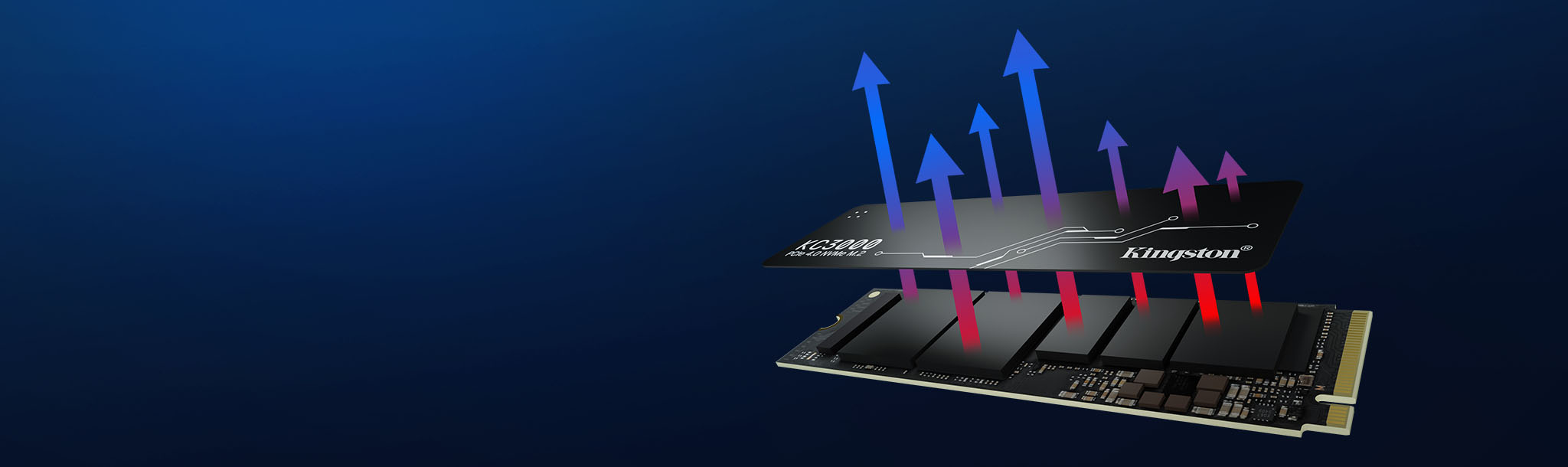 Kingston KC3000 500GB PCIe 4.0 NVMe M.2 SSD up to 7,000MB/s