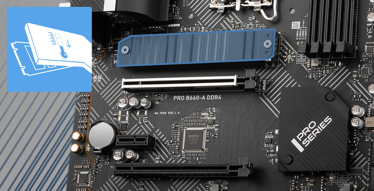 MSI PRO B660-A DDR4 12th Gen Intel Core PCIe 4 2.5G LAN 2x M.2 Slots USB 3.2 Mainboard