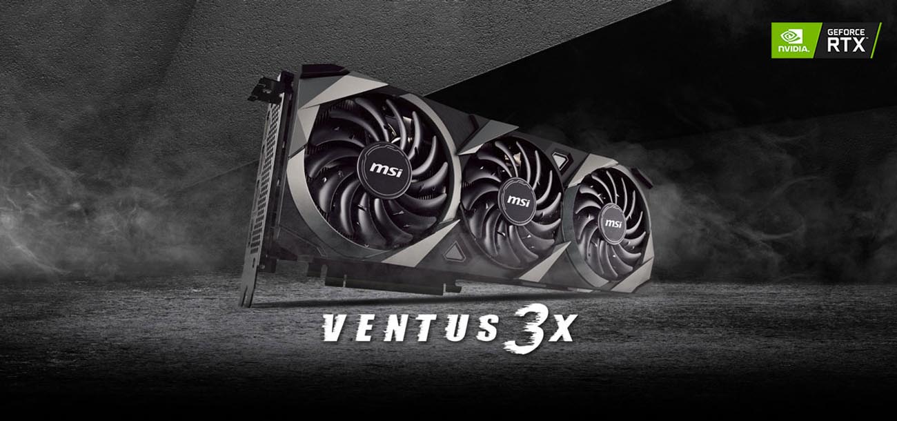 MSI Ventus 3x GeForce RTX 3070 8GB GDDR6 PCI Express 4.0 Video Card OC Edition LHR