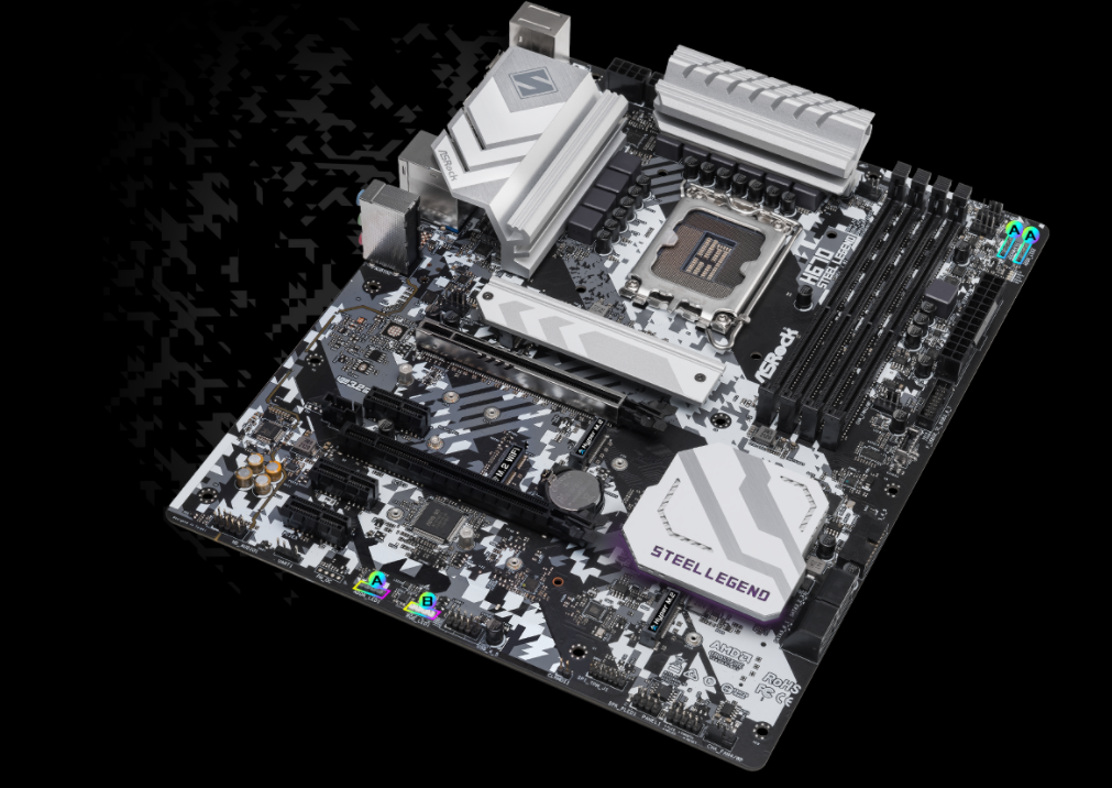 ASRock H670 STEEL LEGEND D4 Intel 12th Gen Motherboard PCIe 5.0 DDR4 3xM.2 slots USB Type-C
