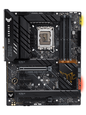 ASUS TUF Gaming Z690-Plus D4 PCIe 5.0 DDR4 4xM.2 USB Type-C Thunderbolt 4 ARGB