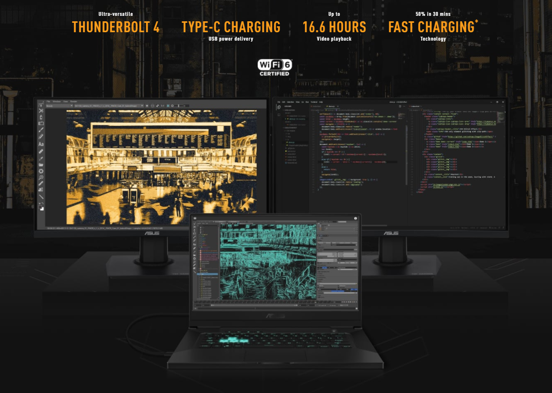 ASUS TUF Dash F15 FX516PE (2021) 11Gen Intel Core i5 4-Cores w/Nvidia RTX 3050 TI 144Hz
