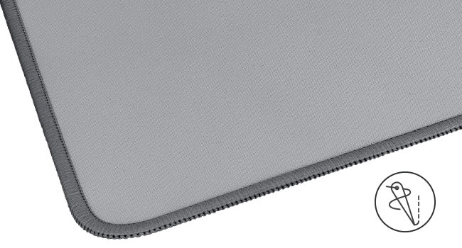Logitech PadStudio Series Mouse Mat with Anti-Slip Rubber Base Durable Materials, Mid-Grey