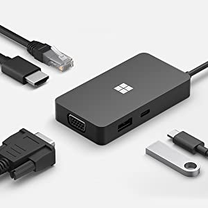 Microsoft USB-C Travel Hub Multiport Adapter with VGA, USB, Ethernet, HDMI Ports