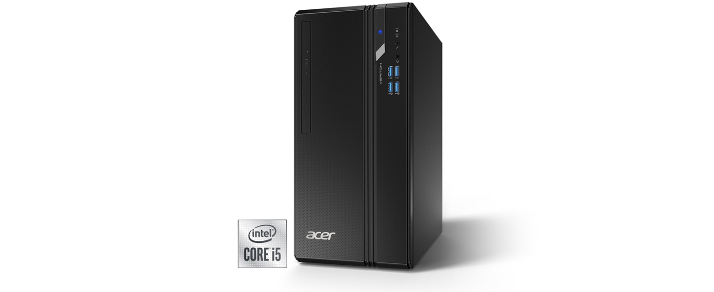 Acer Veriton VES2740G Intel 10Gen Core i5 6-Cores Tower Desktop- Black