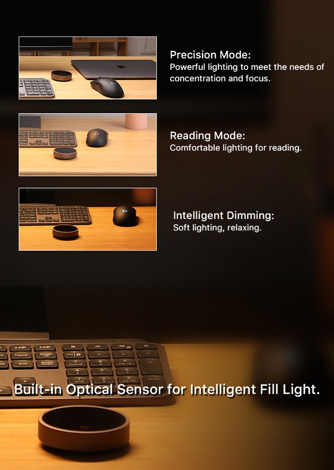 Elesense Monitor Light Bar 2.4GHz Wireless Controller Countless Color Temperature & Brightness Adjustment