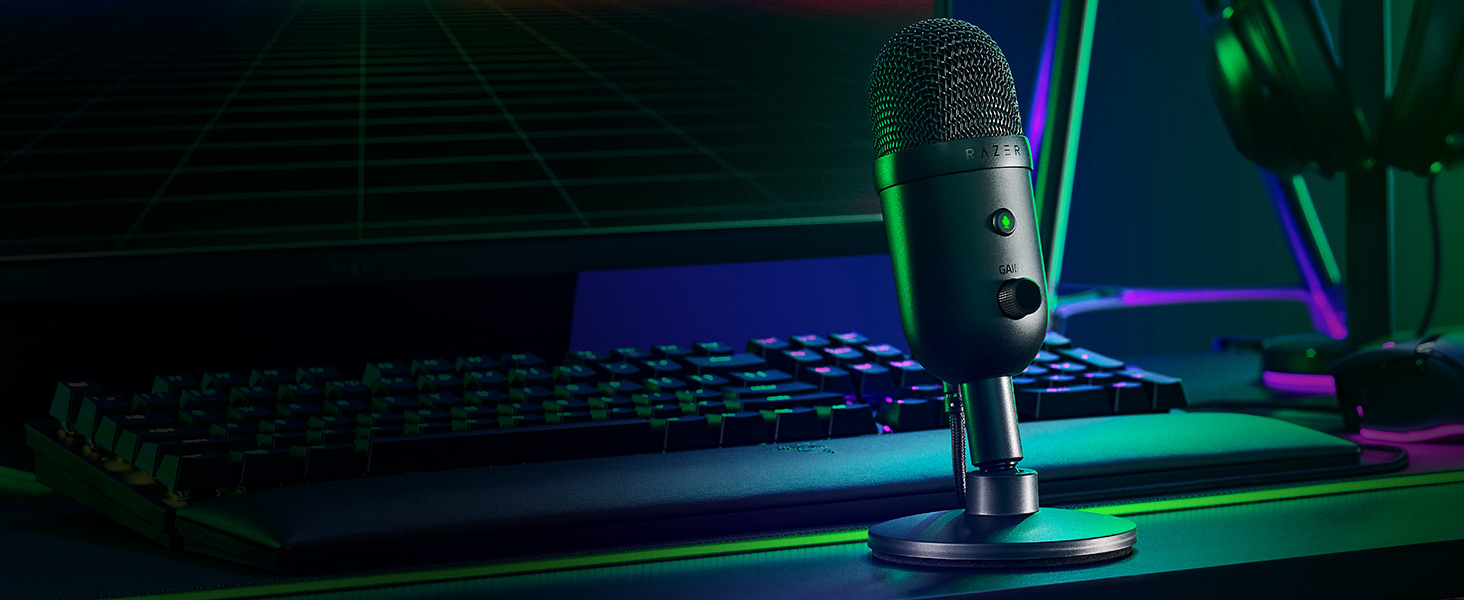 Razer Seiren V2 X USB 25mm SuperCardioid Pickup Pattern Mic Monitoring/Gain & Mute Buttons