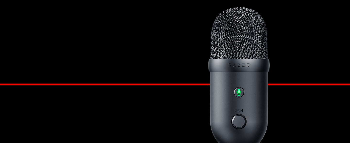 Razer Seiren V2 X USB 25mm SuperCardioid Pickup Pattern Mic Monitoring/Gain & Mute Buttons