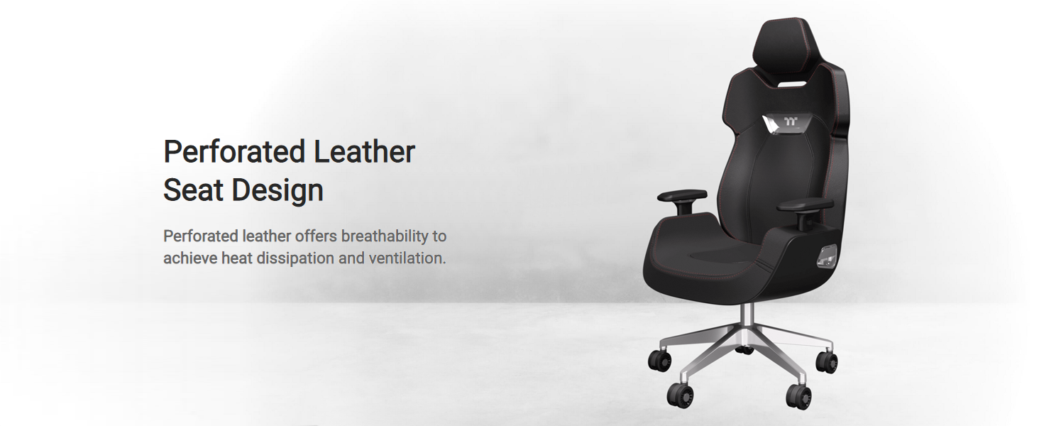 Thermaltake Argent E700 Real Leather Gaming Chair (Storm Black) Design by Studio F∙A∙Porsche