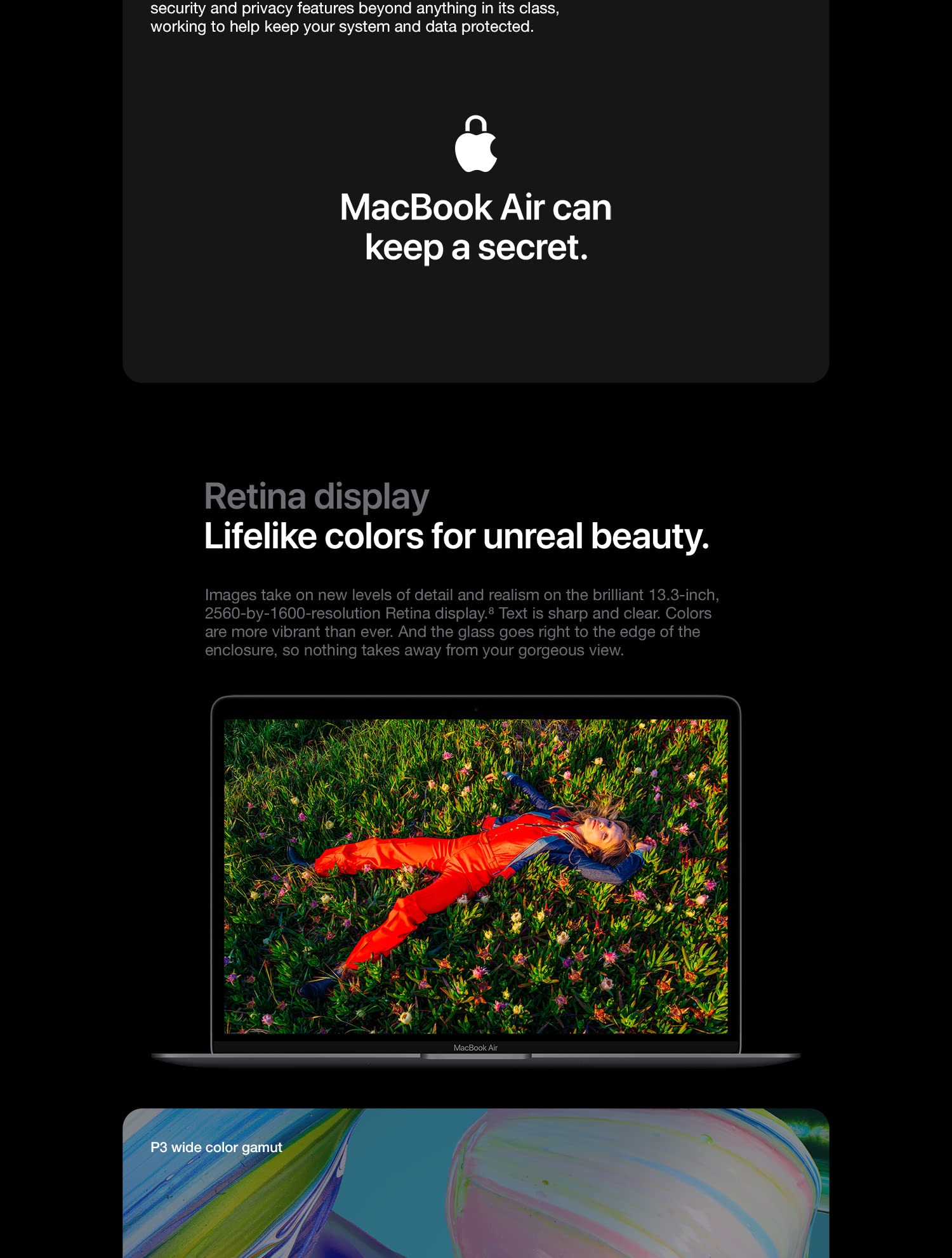 Apple MacBook Air 13 (Latest Model) Apple M1 8‑core CPU & 8‑core GPU Retina True Tone - Gold