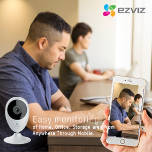 EZVIZ C2C HD Wi-Fi Home Monitoring Security Camera w/ Motion Detection Works Day/Night Mobile Live Streaming