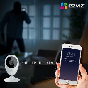 EZVIZ C2C HD Wi-Fi Home Monitoring Security Camera w/ Motion Detection Works Day/Night Mobile Live Streaming