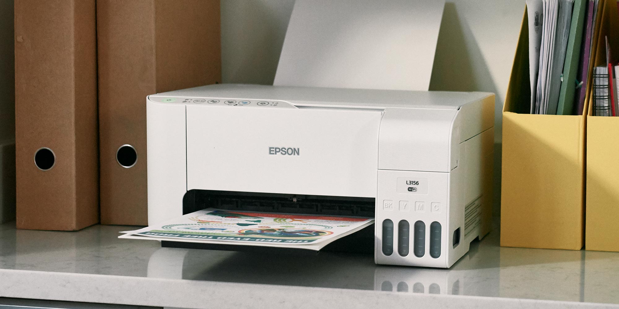Epson EcoTank L3156 Wi-Fi All-in-One Ink Tank Printer (White)