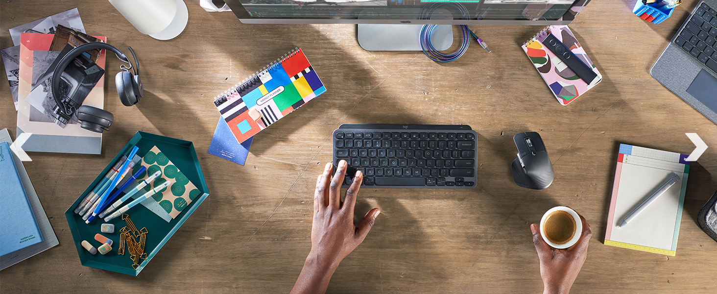 Logitech MX Keys MINI Illuminated Wireless & Bluetooth Backlit USB C, PC & Mac , English Layout Graphite