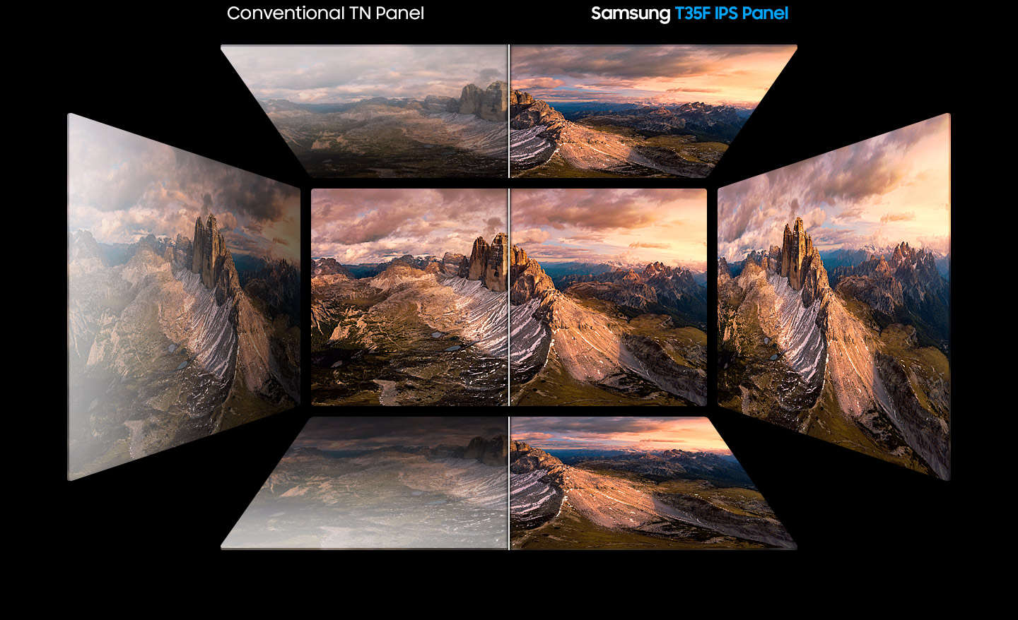 SAMSUNG T35F 27\" FHD IPS 75hz FreeSync Border-Less Design VGA & HDMI