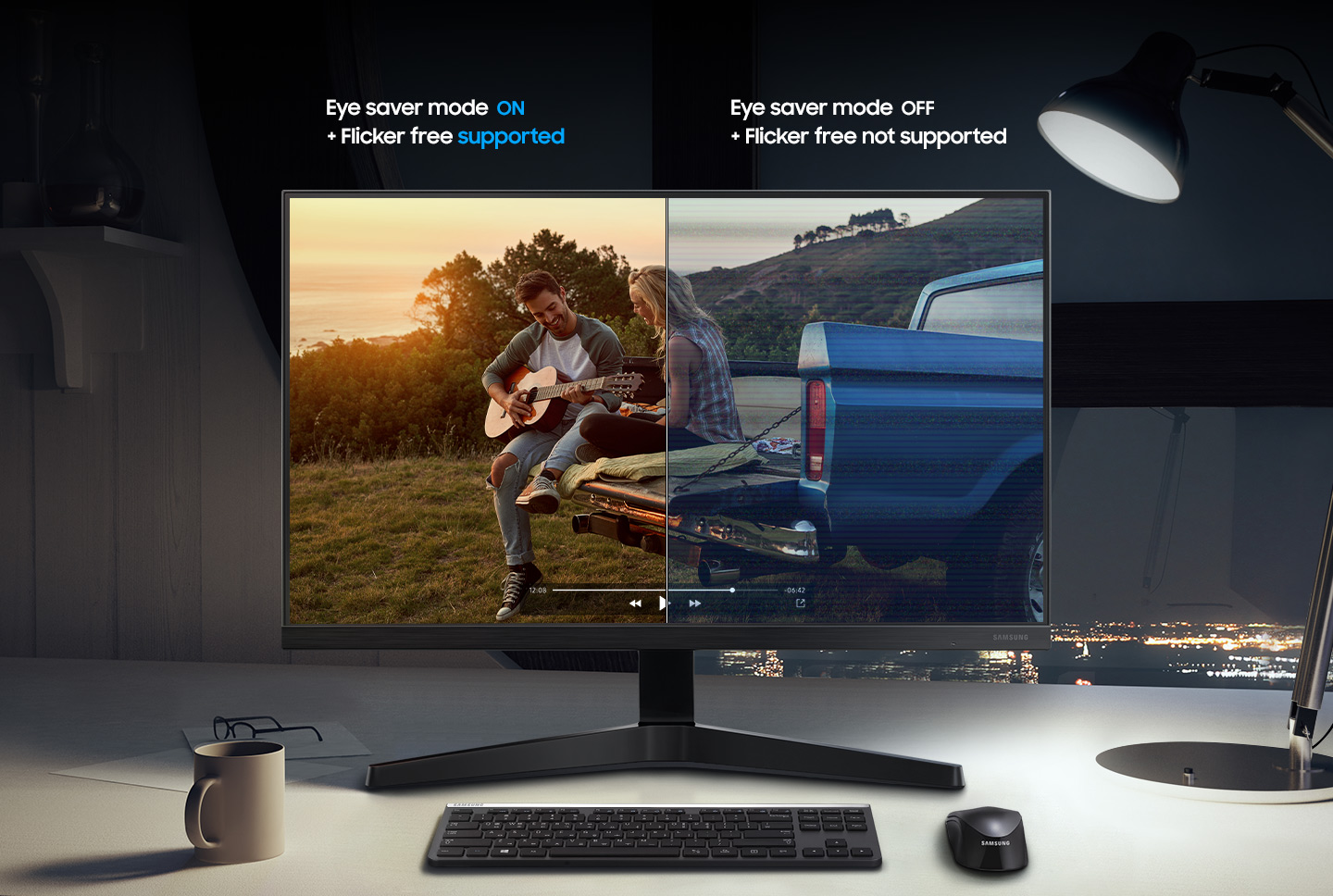 SAMSUNG T35F 27\" FHD IPS 75hz FreeSync Border-Less Design VGA & HDMI
