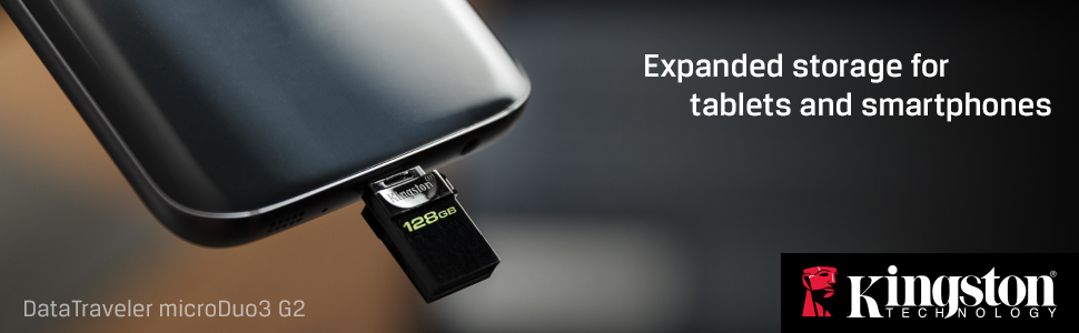 Kingston DataTraveler microDuo3 G2 128GB microUSB & USB Type-A For Android OTG