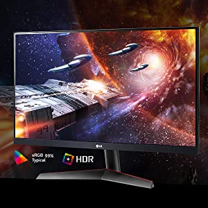 LG 24GN600-B ULTRA GEAR 24\" IPS Full HD 1ms 144Hz HDR10 AMD FreeSync Premium 3-Side Virtually Borderless