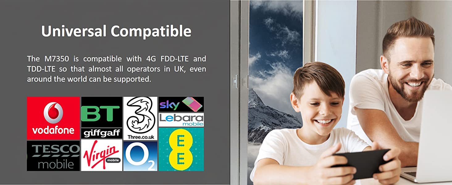 TP-Link M7350 4G LTE MiFi Support SD Card Slot Unlocked Mobile Wi-Fi Hotspot 8 Hours Long Lasting Battery