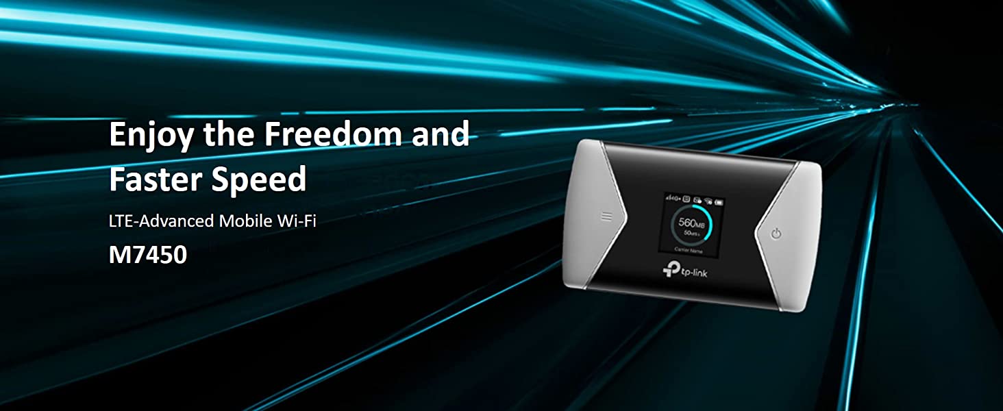 TP-Link M7450 4G+ MiFi SD Card Slot LTE-Advanced Cat6 with up to 300Mbps Up to 32 Devices