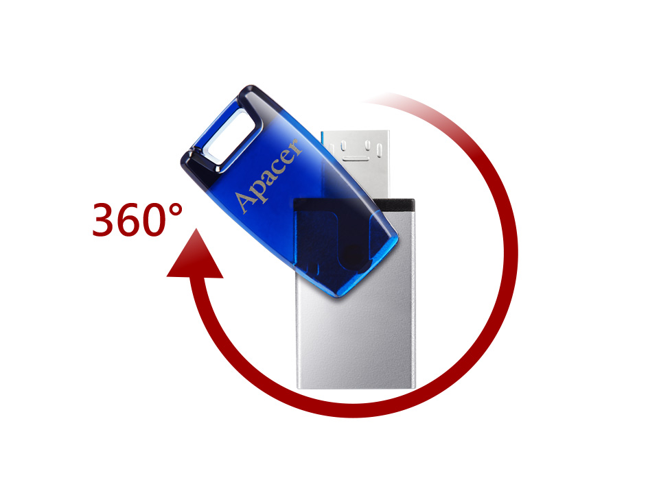 Apacer AH179 USB 3.1 & Micro-B Gen 1 Type-A / Flash Drive 64GB