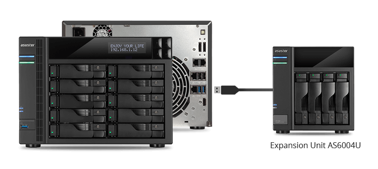 Asustor 4 bay USB Expansion Unit Tower UK - NAS Storage Capacity Expander