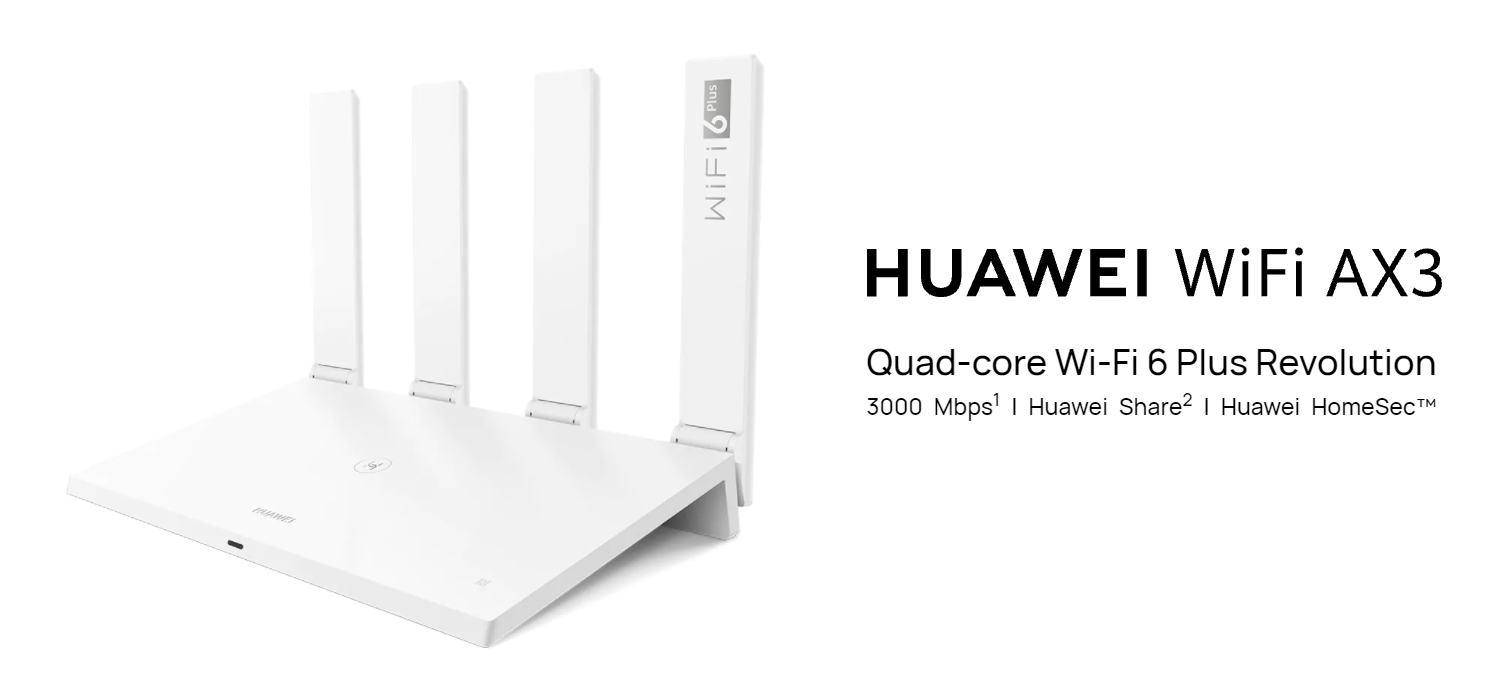 Huawei WIFI AX3 Quad Core Router 3000Mbps - Gigahome Quad-Core 1.4 G CPU