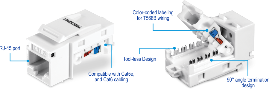 TRENDnet 25 Pack Cat6 RJ-45 Keystone Jack