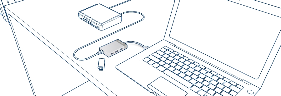 TRENDnet TU3-ETGH3 USB 3.0 to Gigabit LAN w/3 Ports USB 3.0 Hub