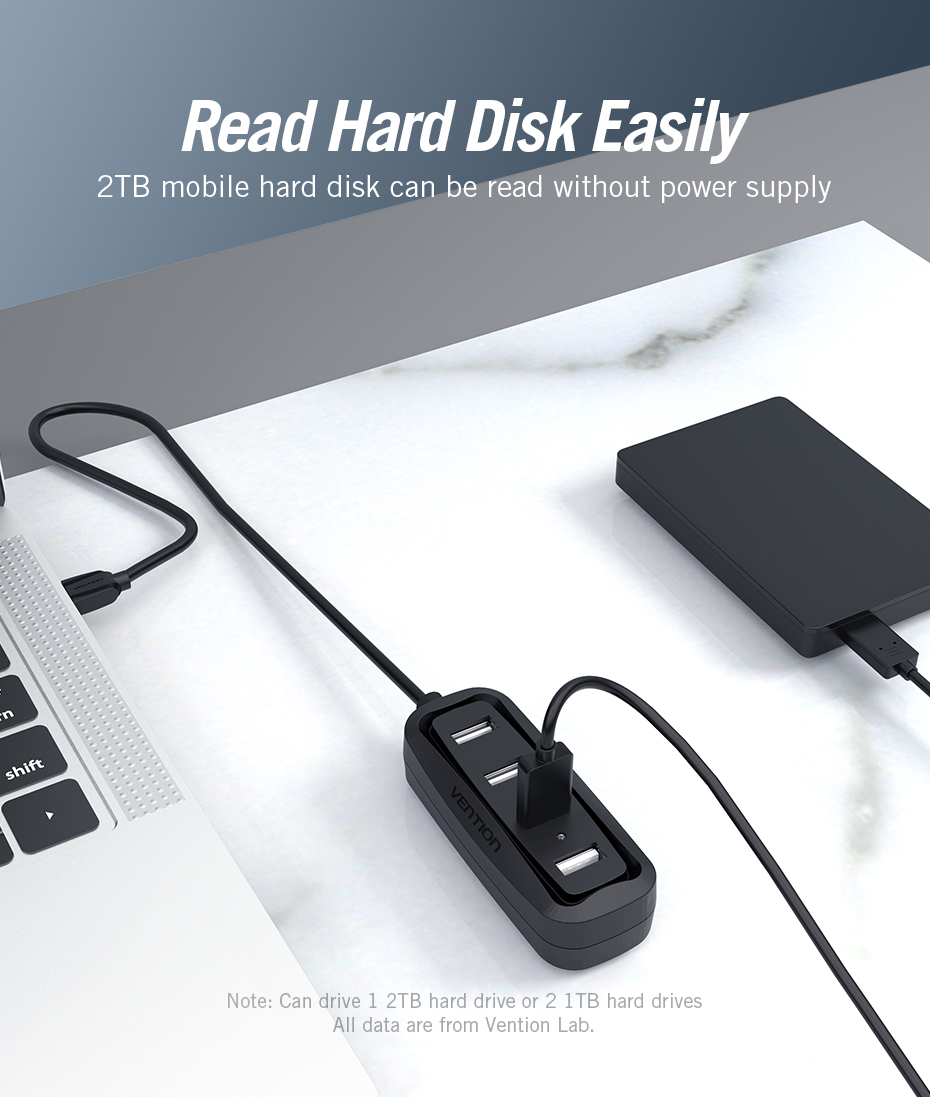 Vention 4 Ports USB2.0 HUB 1M