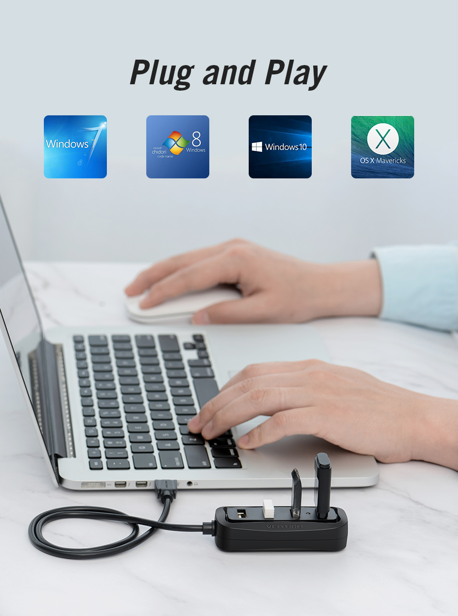 Vention 4 Ports USB2.0 HUB 1M