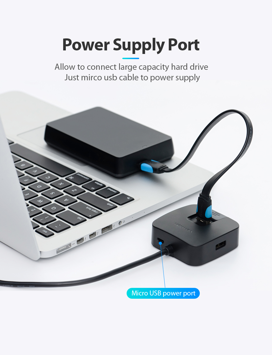 Vention 4 Ports USB3.0 HUB 0.5M