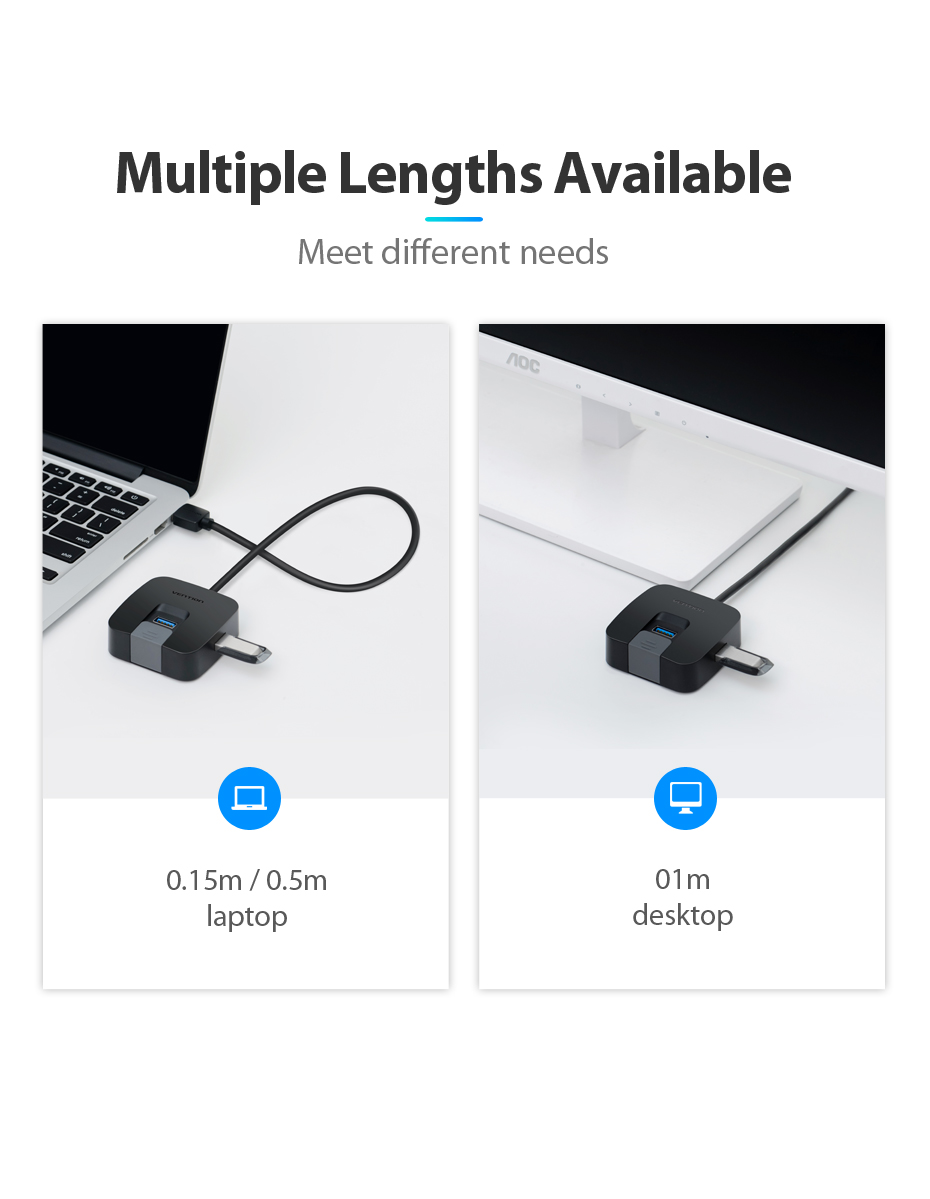 Vention 4 Ports USB3.0 HUB 0.5M
