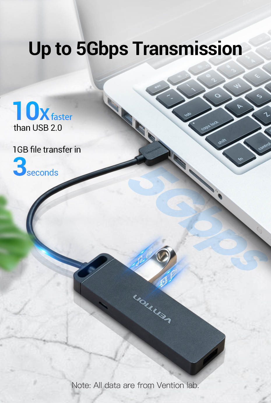 Vention 4 Ports USB3.0 HUB 1M