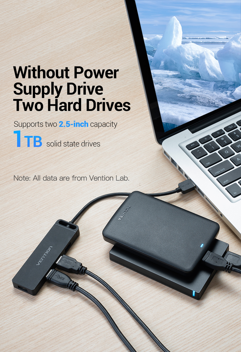 Vention 4 Ports USB3.0 HUB 1M