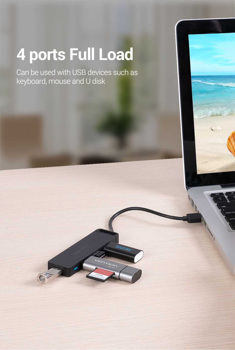 Vention 4 Ports USB3.0 HUB 1M
