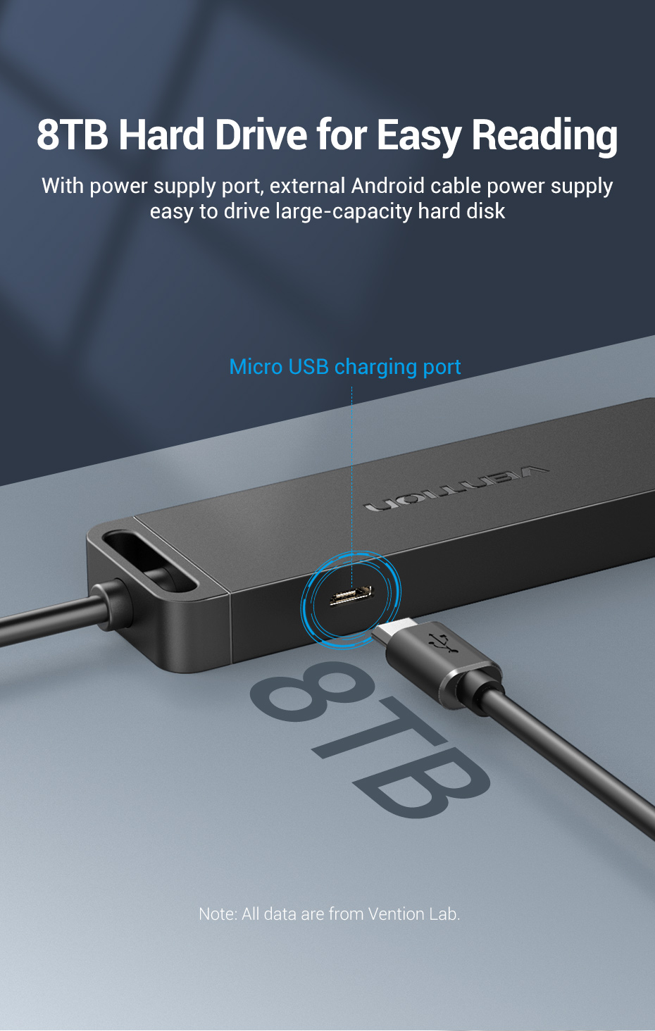 Vention 4-Port USB 3.0 Hub Type C & USB 3.0 - 0.15M