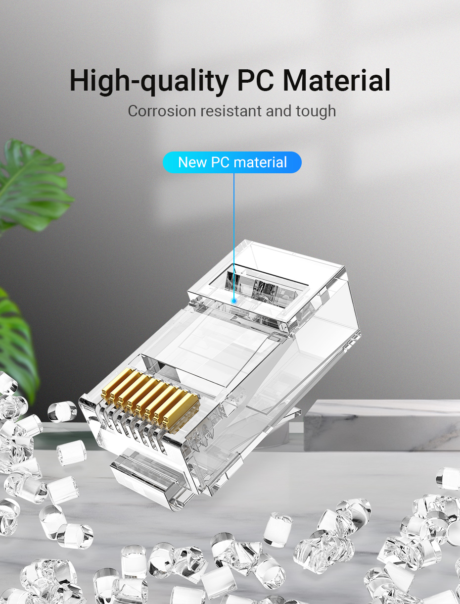 Vention Cat6A UTP RJ45 Plug 100 Pack