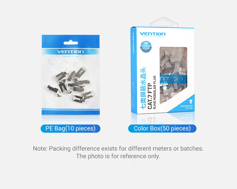Vention Cat7 FTP RJ45 Plug 10 Pack