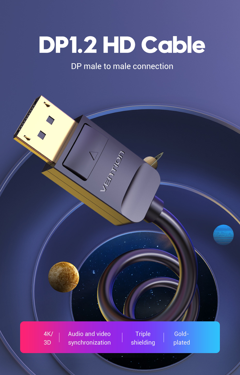 Vention DP 1.2 Cable 3M