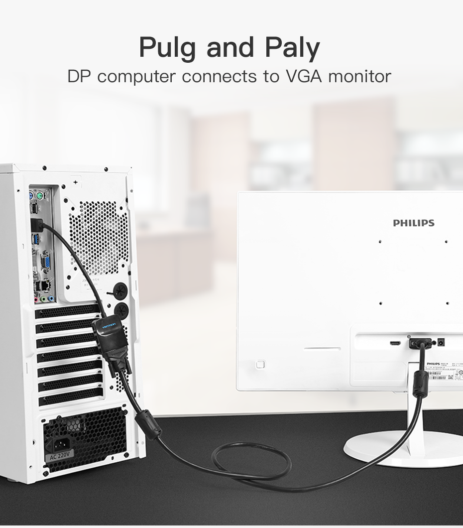 Vention DP To VGA Convertor 0.15M
