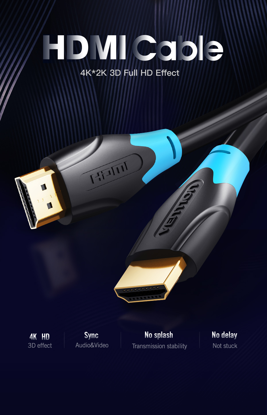 Vention HDMI Cable 0.75M