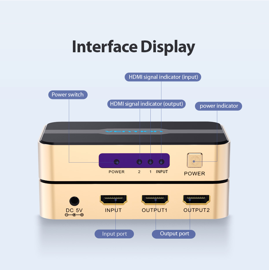 Vention HDMI Splitter 2 Port