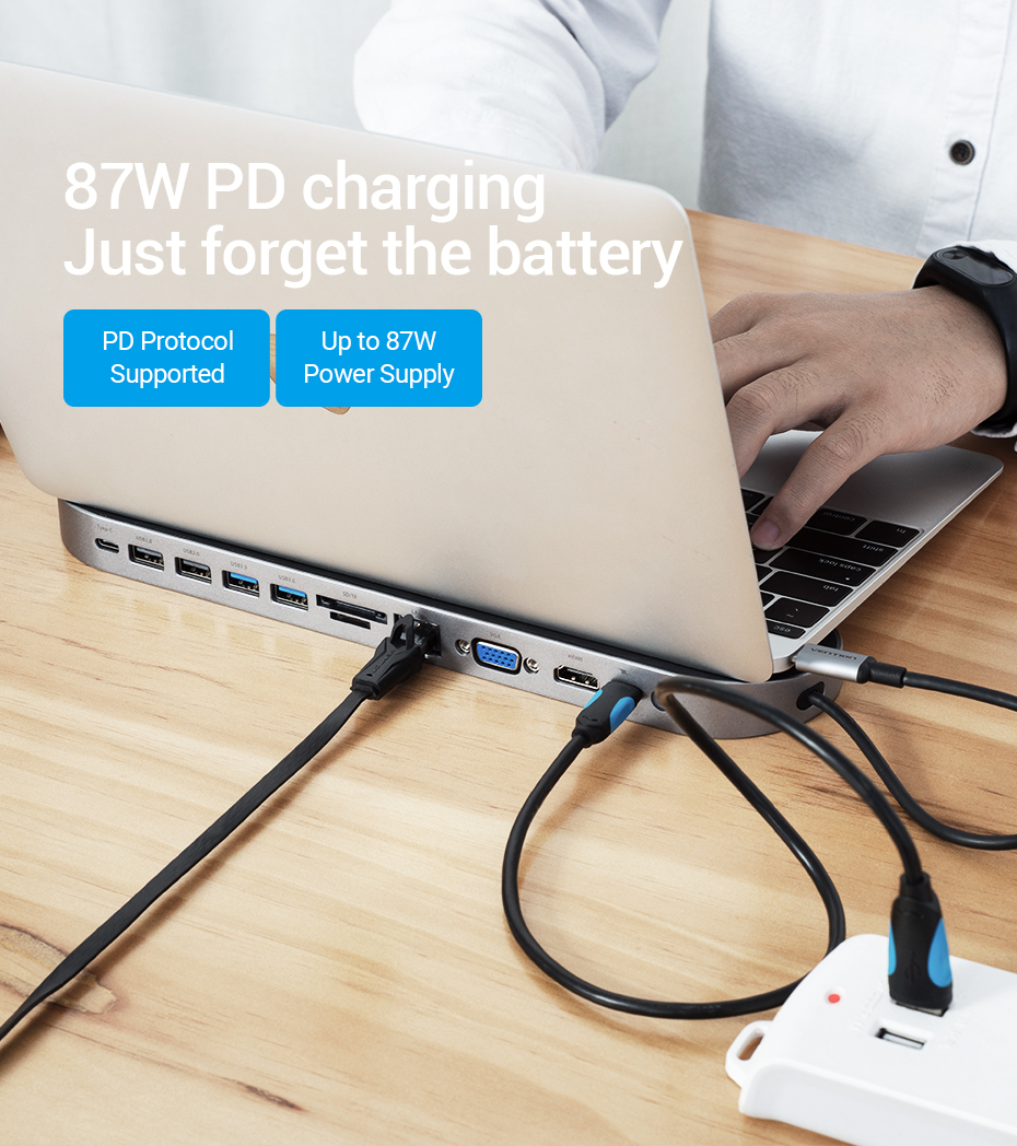 Vention Multi-Function 12-in-1 Type-C DC